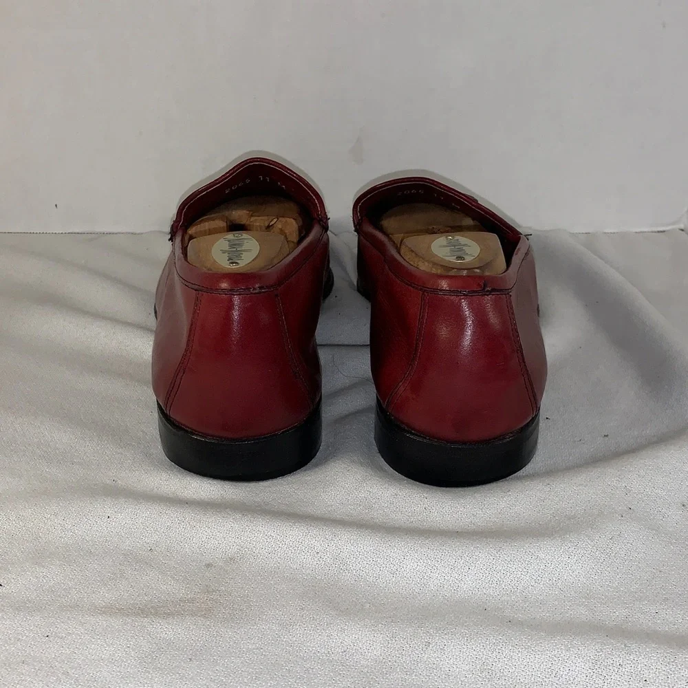 Johnston & Murphy Burgundy Leather Tassel Loafers